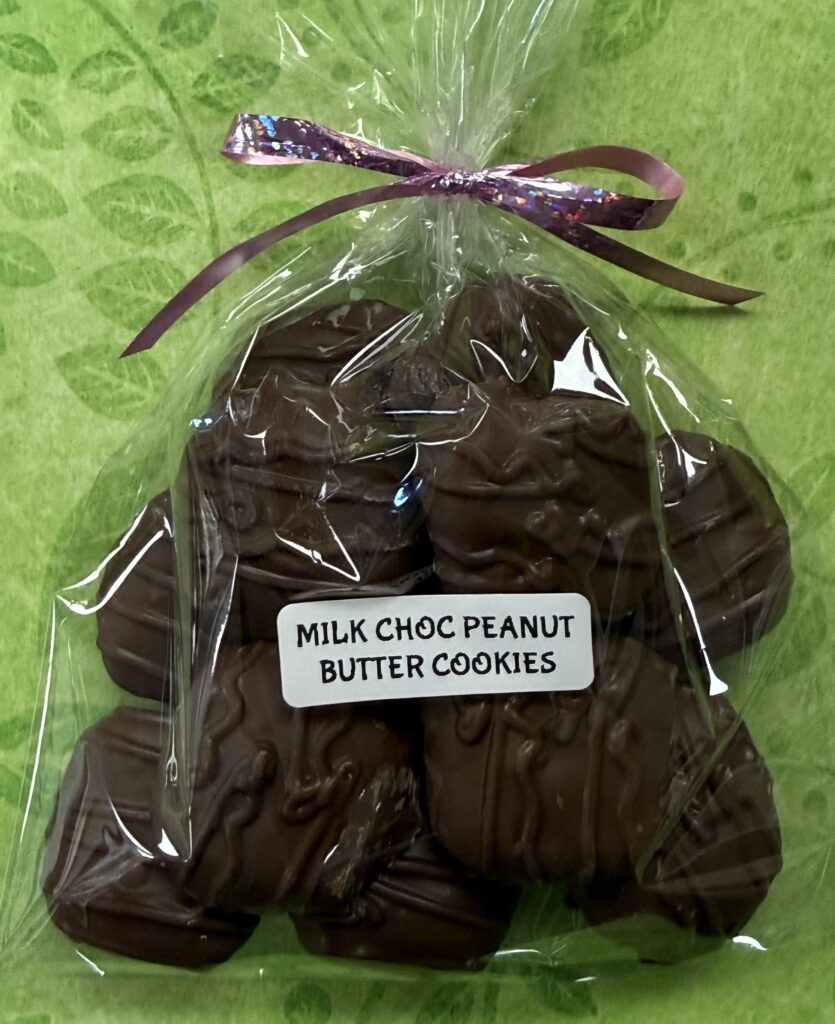 Milk Chocolate Peanut Butter Cookies $7